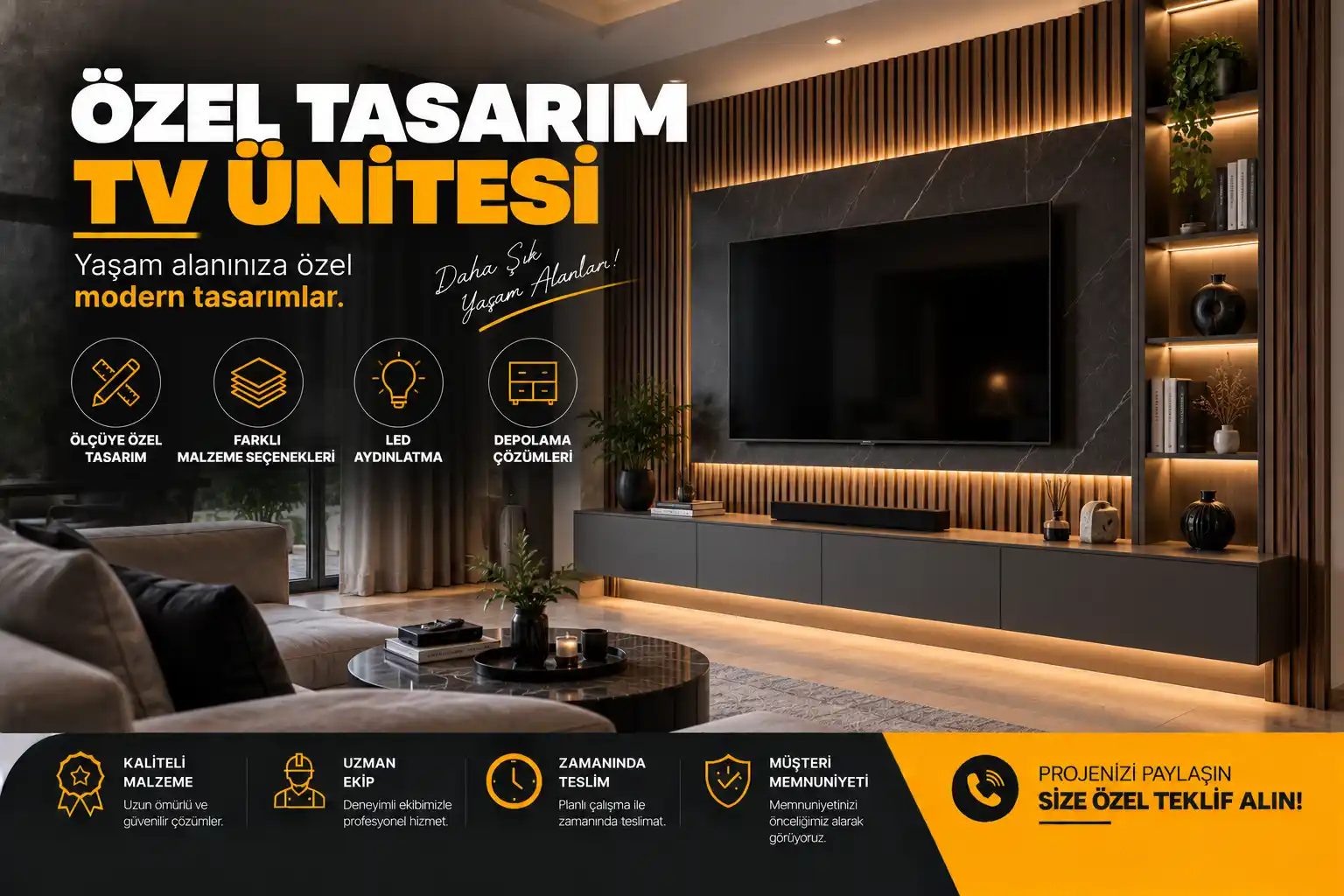 Özel Tasarım TV Ünitesi