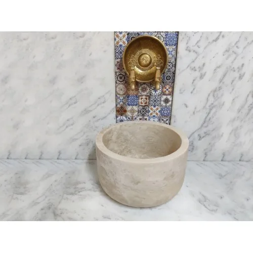 Akm Dekor – Traverten Çanak Mermer Kurna