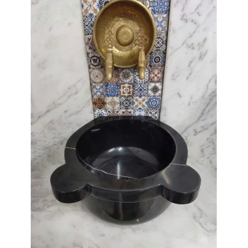 Akm Dekor – Toros Siyahı Düz Mermer Kurna