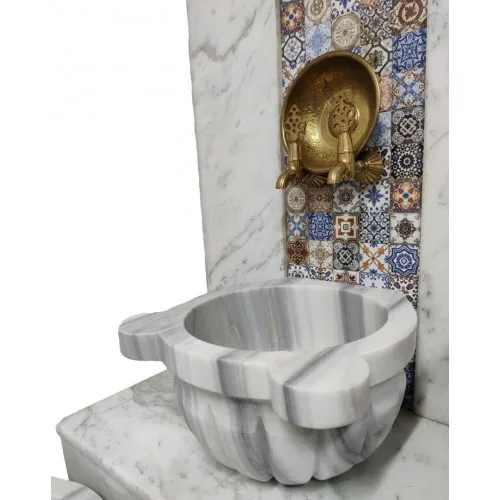 Akm Dekor – Marmara Kavun Dilimli Mermer Kurna